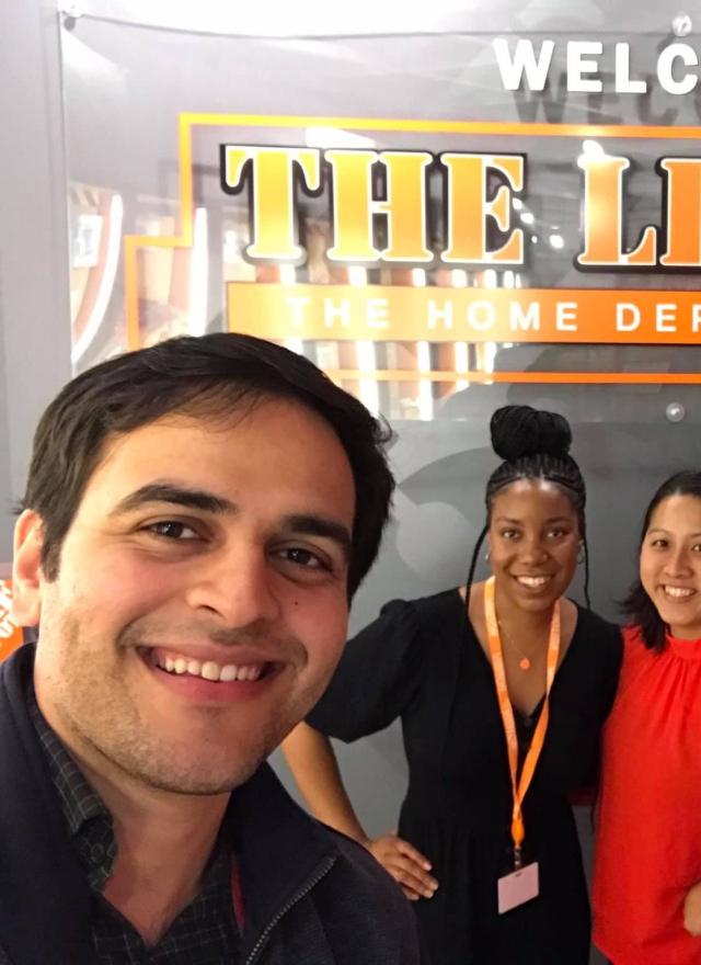 Rohan and Ashish Ranshinge with Camille Harris and Amy Russell at Home Depot HQ in Atlanta