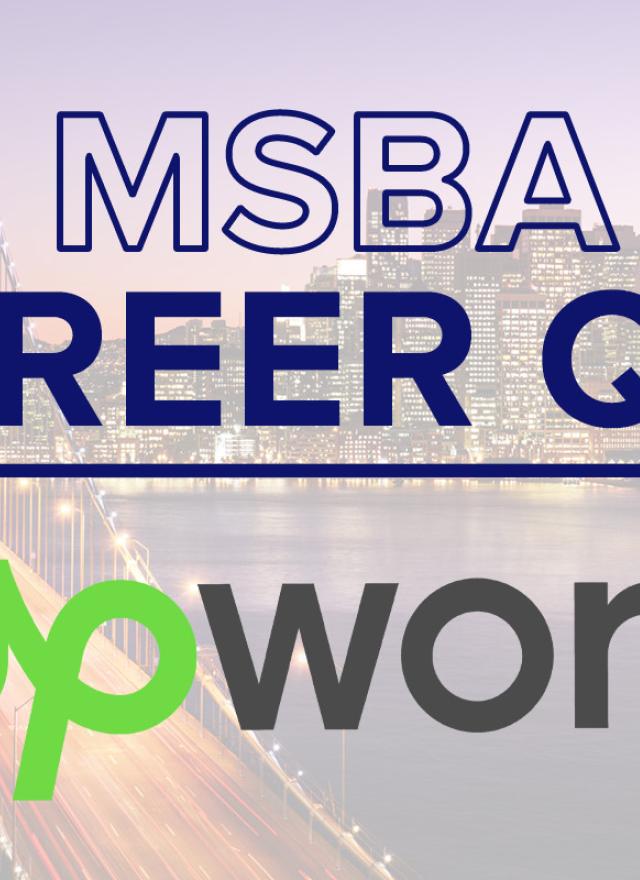 MSBA career Q&A with UpWork graphic