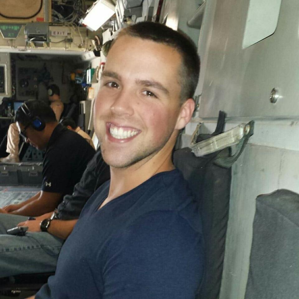 Zach Hunter MBA 22 on flight home from his deployment in Jordan.jpg