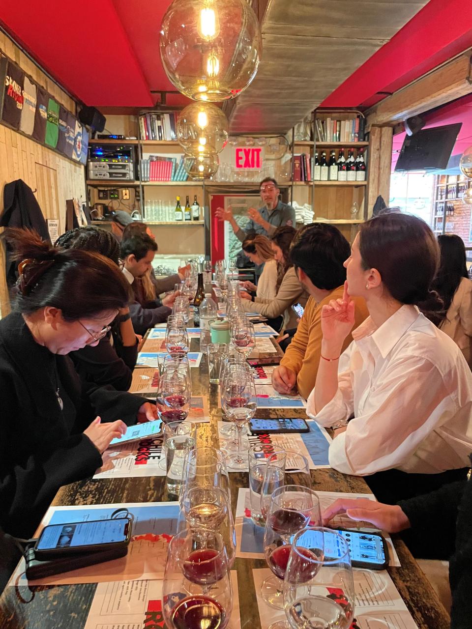 Owner Paul Grieco of Terroir, a wine bar in Manhattan, hosts a tasting of Chilean wine. 