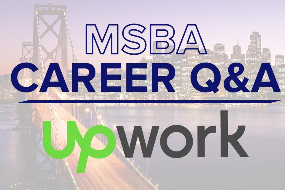 MSBA career Q&A with UpWork graphic