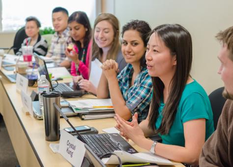 Bay Area MBA students in class in 2013.