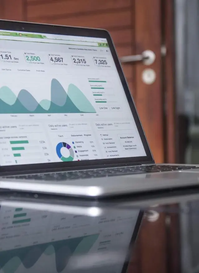 Laptop with Graphs