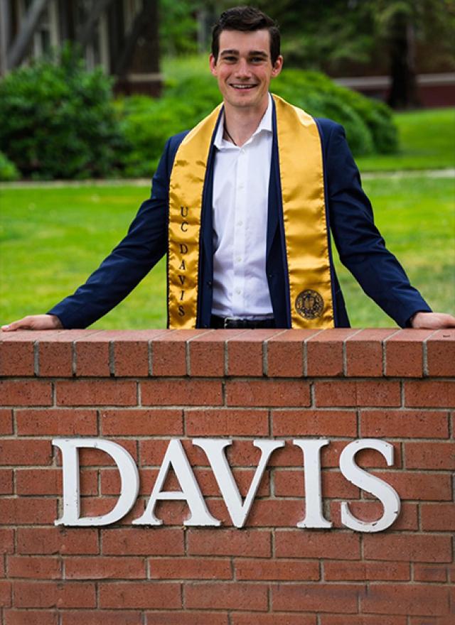 Oscar Halliwell UC Davis graduation photo