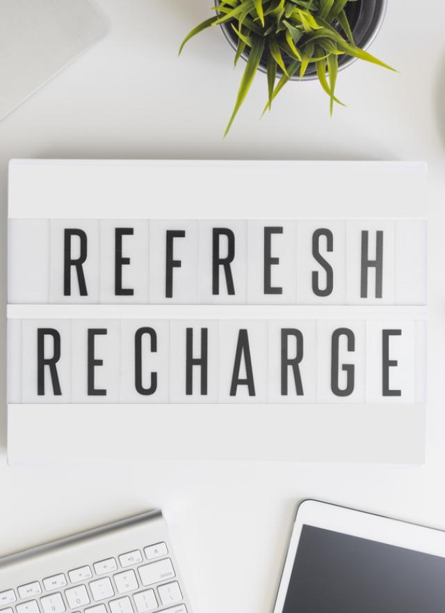 Refresh and recharge notebook