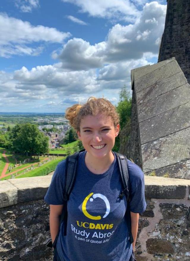 Susannah Schulze MSBA 21 on a hike in the Scottish countryside