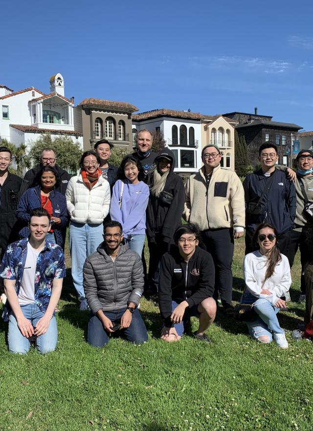 Some members of the 2021 class of MSBA students pictured in San Francisco, Calif.