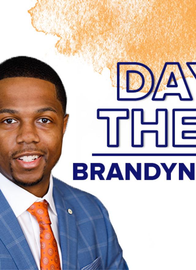 Day in the Life graphic featuring Sacramento MBA student Brandyn Lee