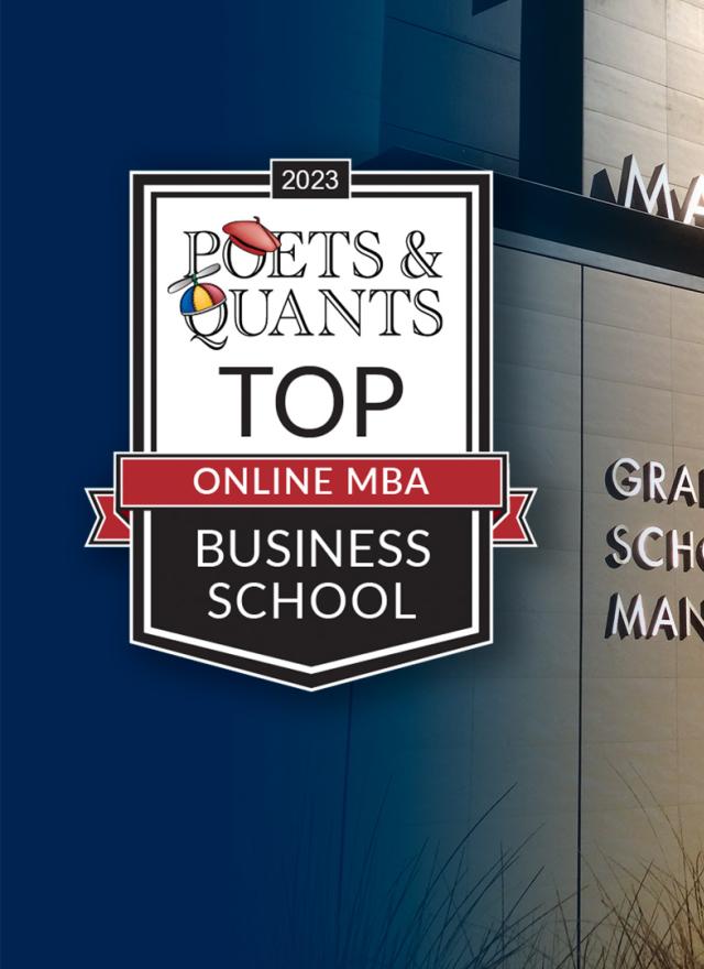 Poets & Quants 2023 Online MBA rankings badge