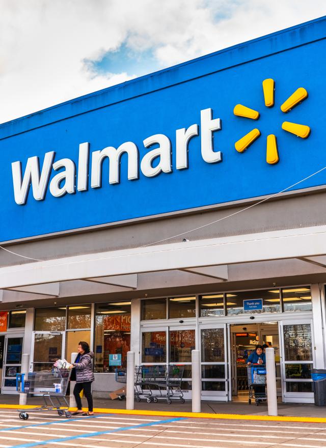 A photo of a Walmart storefront