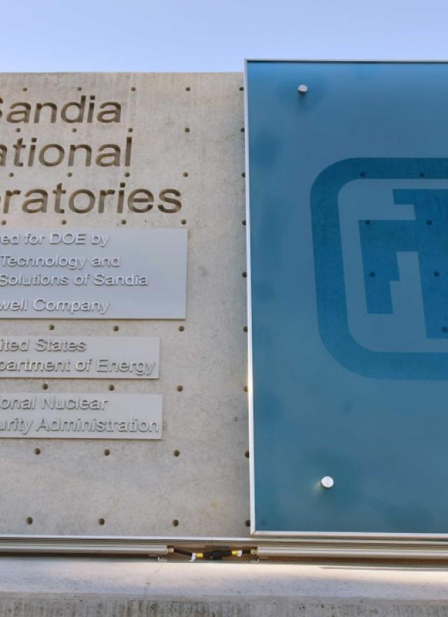 Outdoor sign that reads Sandia National Laboratories