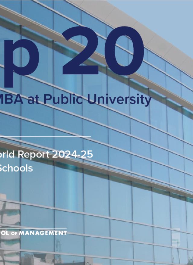 US News Ranking - Top 20 Public Part-Time MBA 