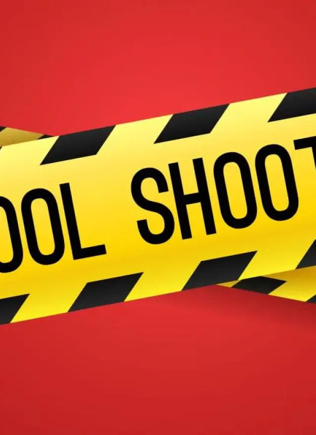 School Shooting Police Tape at Scene