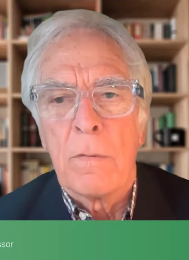 Paul Griffin, Edward A. Dickson Emeriti Professor at the University of California, Davis, appearing in a video call.