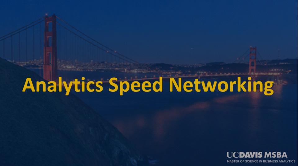 Analytics Speed Networking graphic