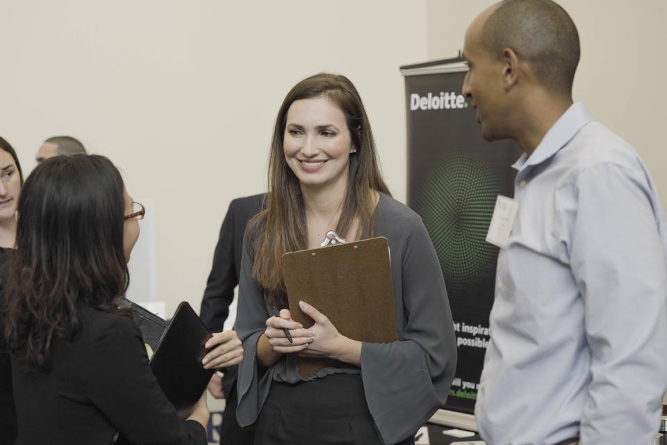 Photo of MPAc student from Meet the Firms event in 2018