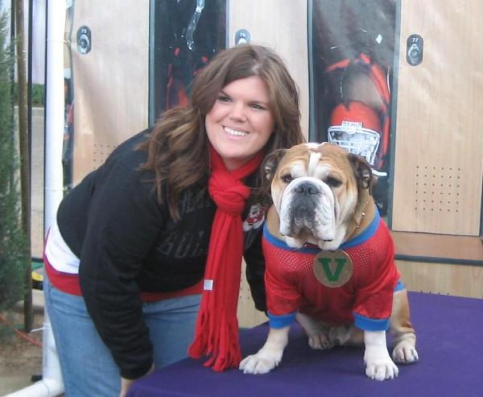 Brie Hunt with the FSU Bulldog