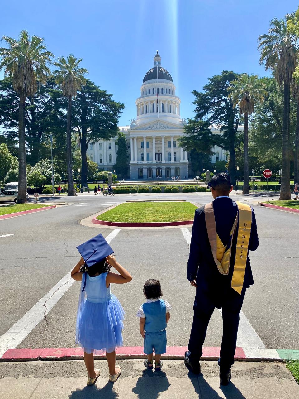 Angel Daniel Melchor MBA 21 grad photo at the Sacramento Capitol