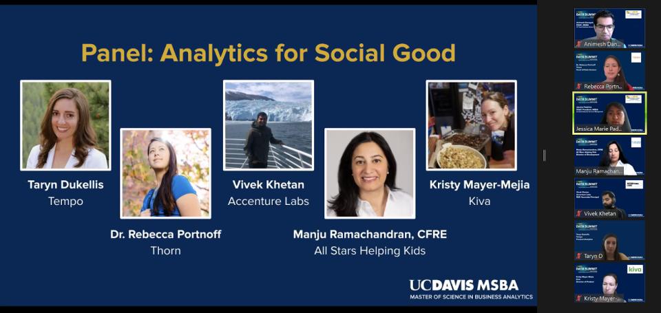 UC Davis Data Summit Panel - Analytics for Social Good