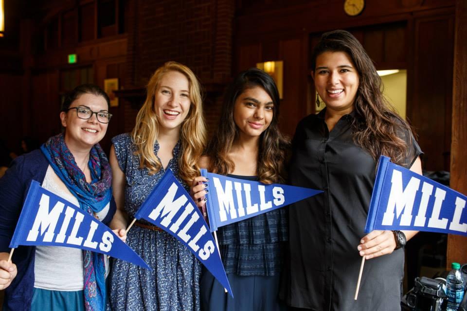 Meagan Travlos MBA 22 and fellow Mills College students