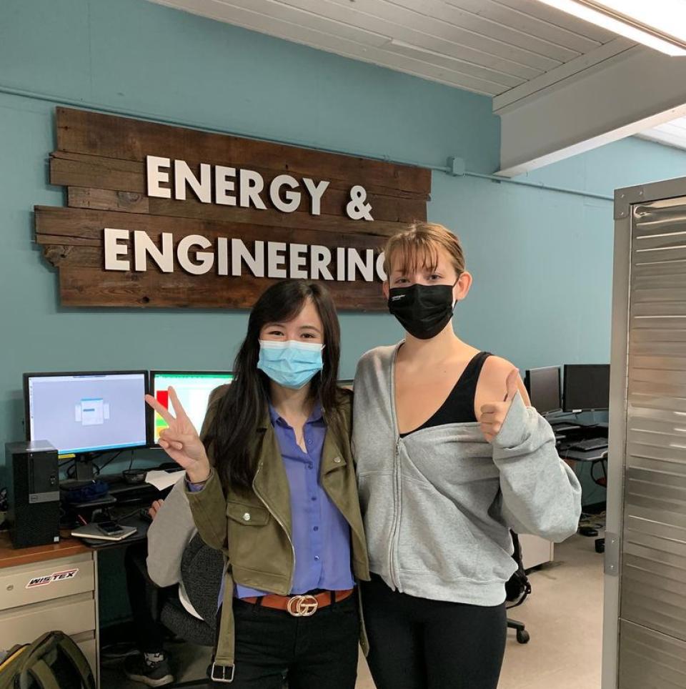 Sheena with co-worked at UC Davis Energy and Engineering Department