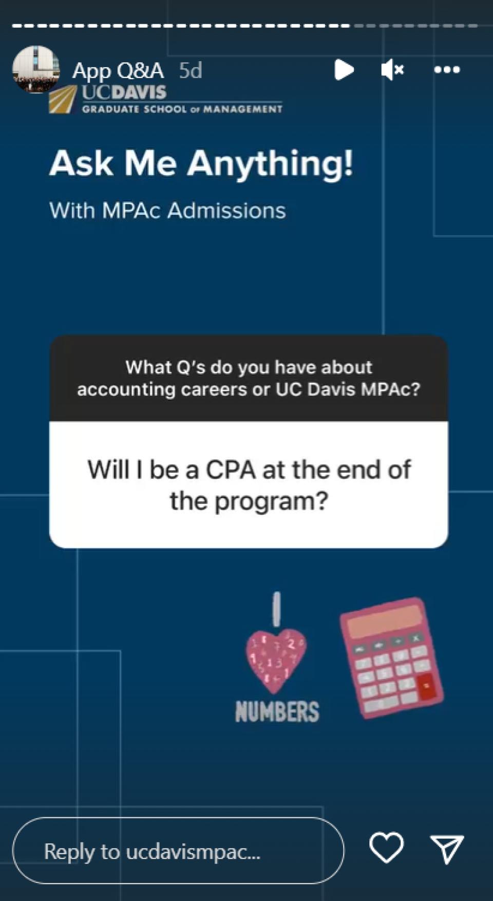 A question graphic from the Ask Me Anything on MPAc Instagram
