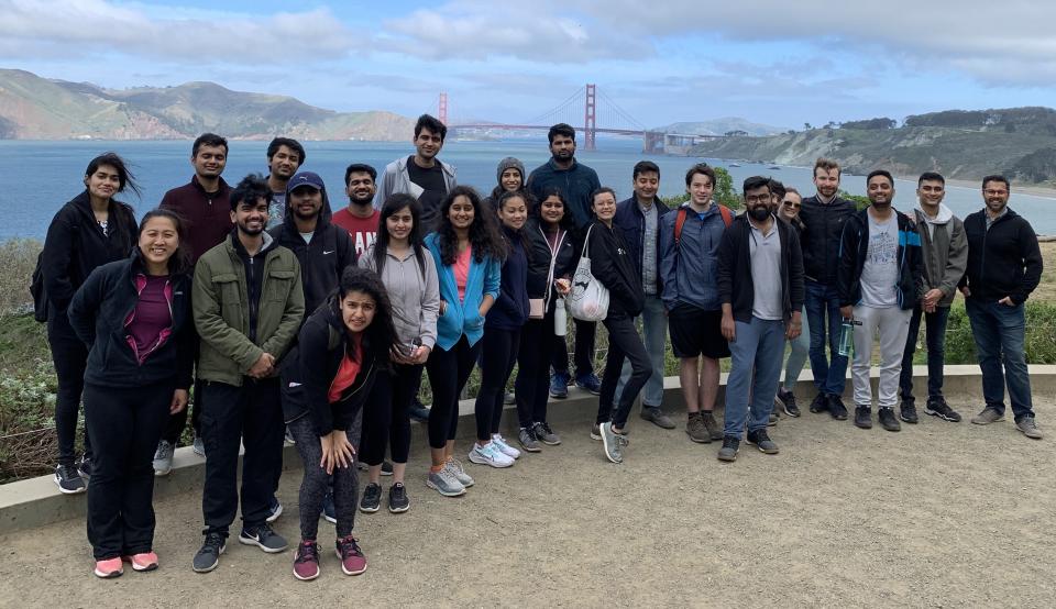 group of people hiking in SF