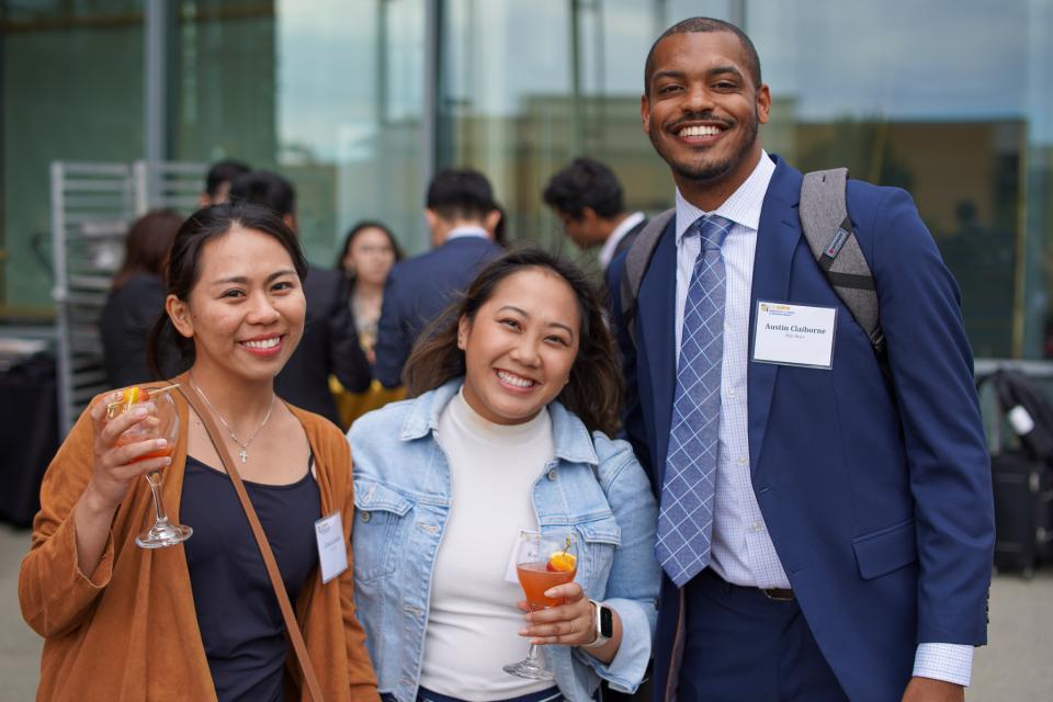 At the School’s academic year welcome reception, Austin Claiborne met many fellow UC Davis graduate business students from all of the degree programs.  