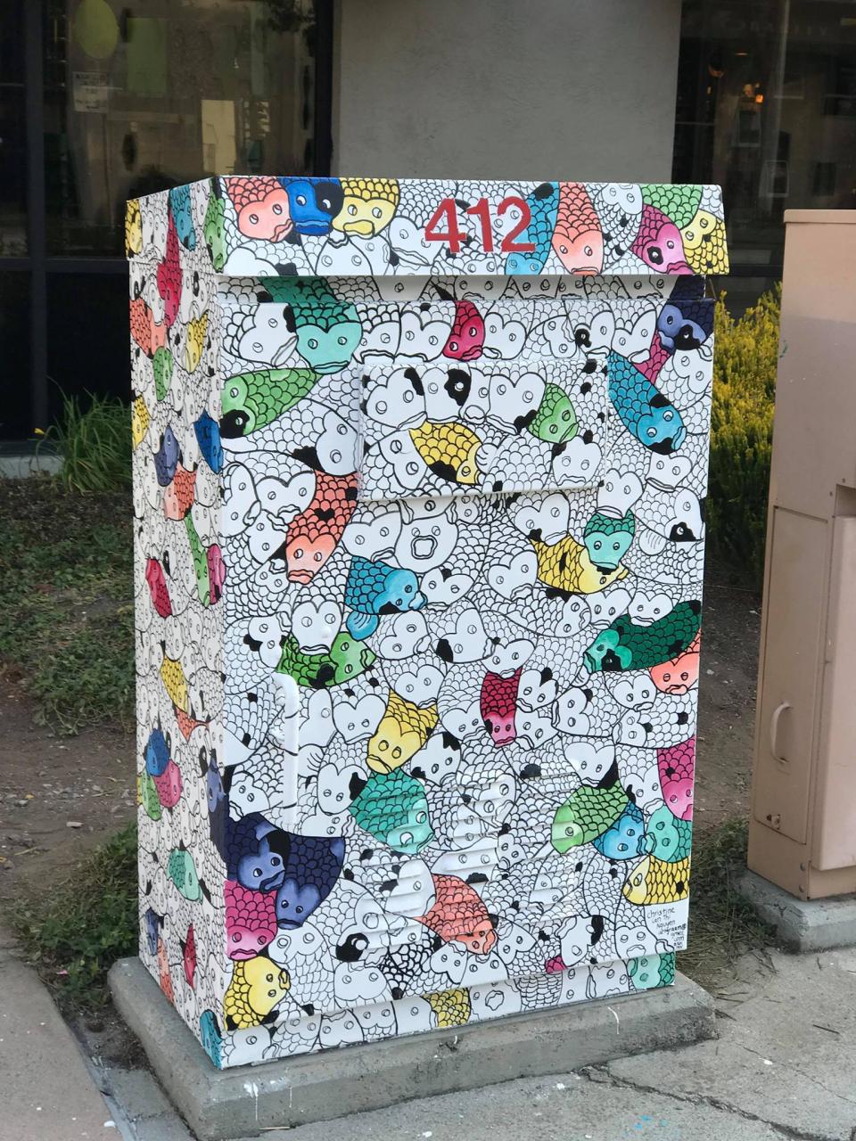 Painted utility box