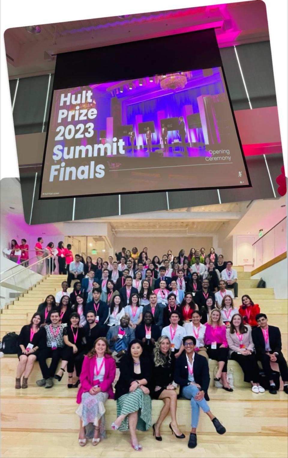 A photo of a large group of participants of The Hult Prize Competition 