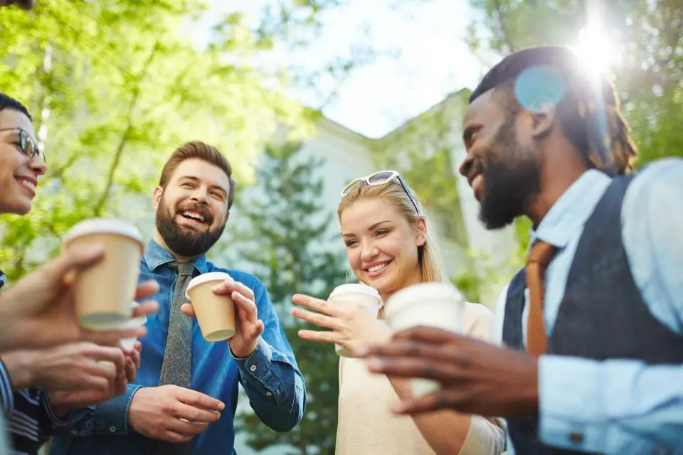 coffee meet up of students