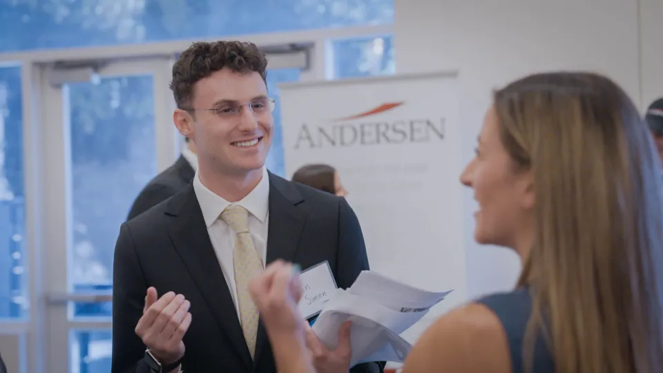 MPAc student at Meet the Firms 2023