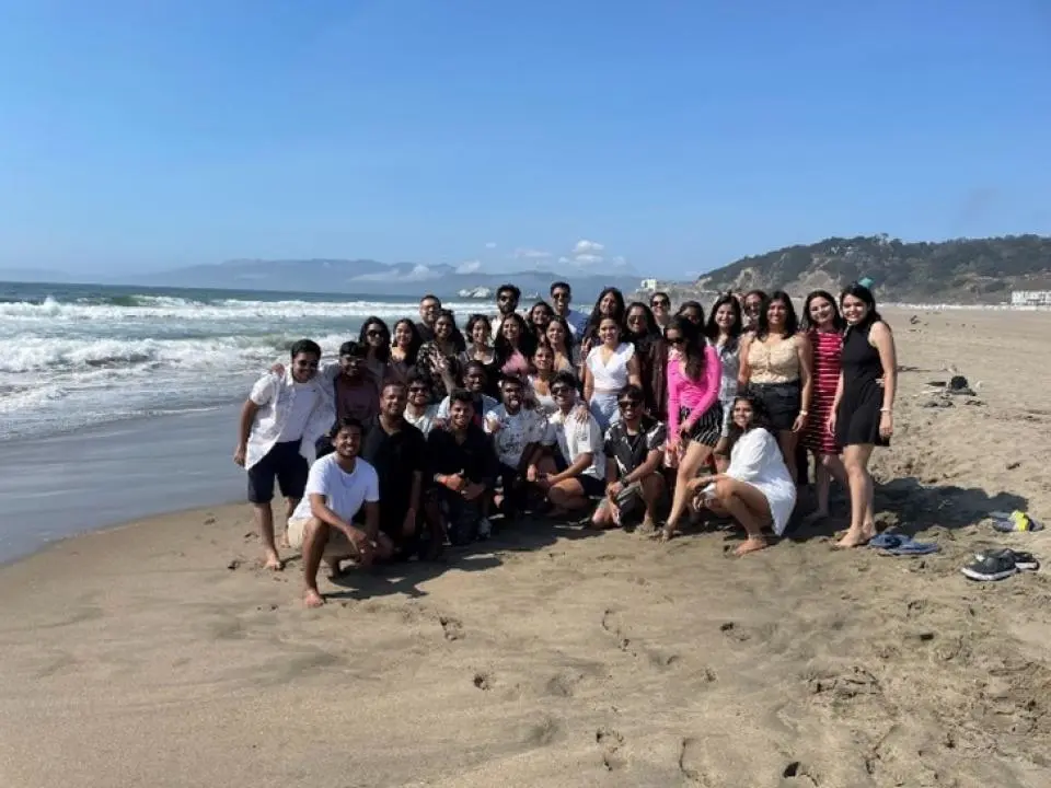 Mrimon "Nemo" Guha with his cohort at the beach