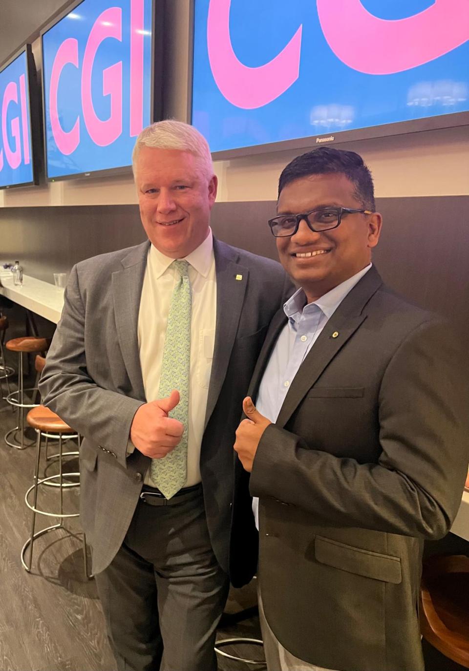 Aniket Goundaje with CGI President Tim Hurlebaus 