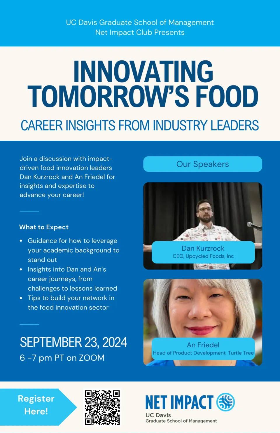 Innovating Tomorrow's Food event flyer