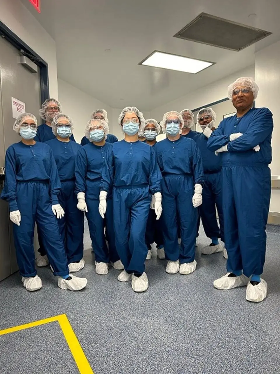 students wearing PPE