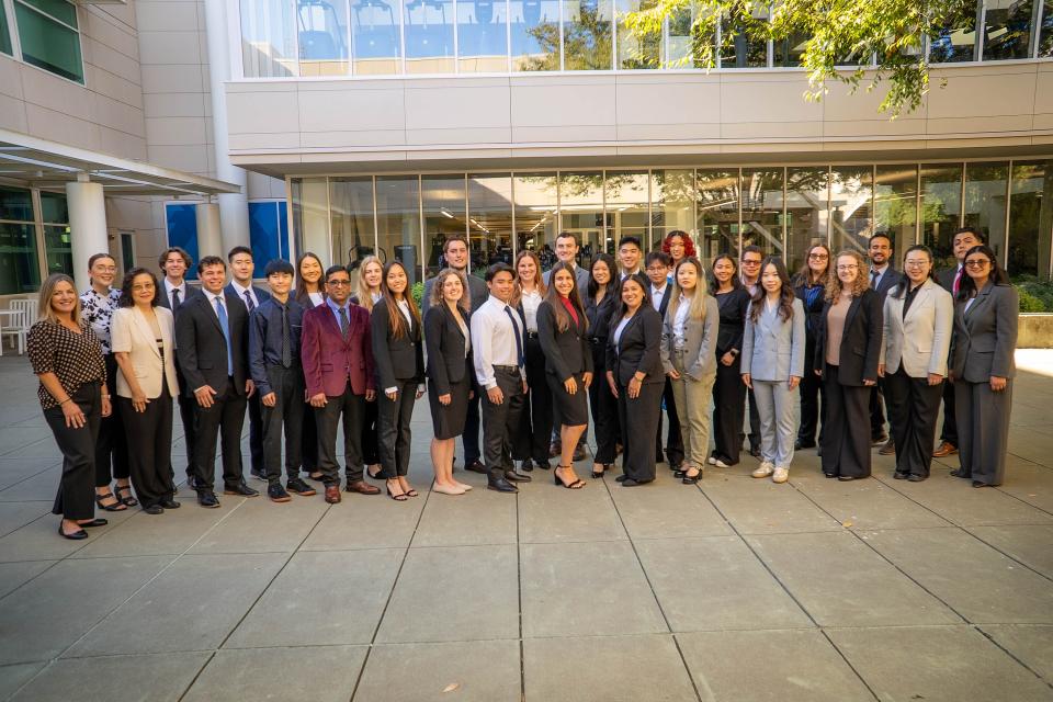 MPAc students dressed in professional attire