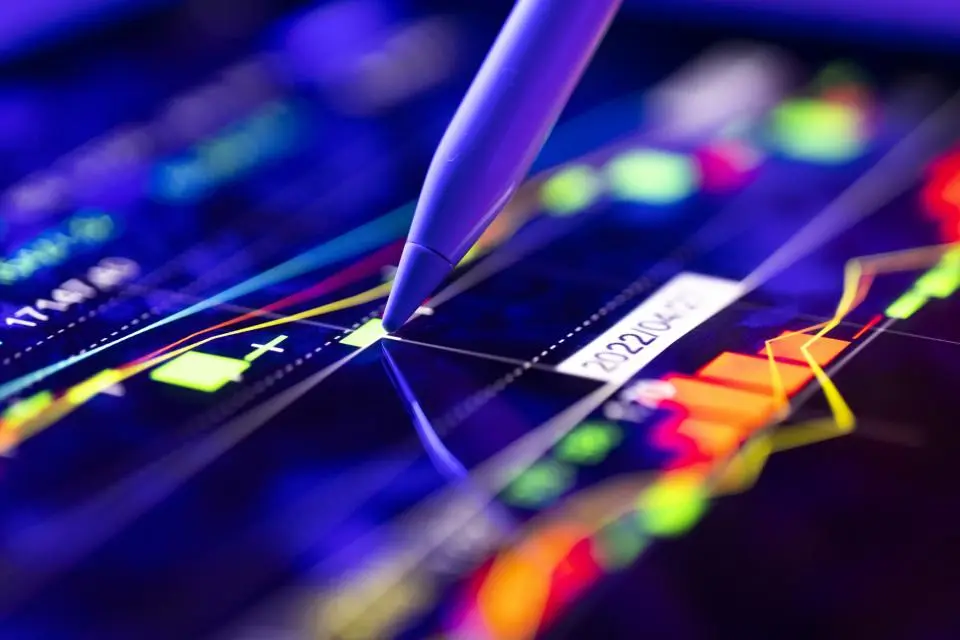 Digital Accounting Chart of numbers on a graph