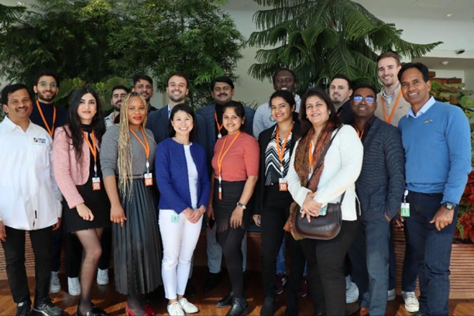 Linda Trinh with students and UC Davis alumni
