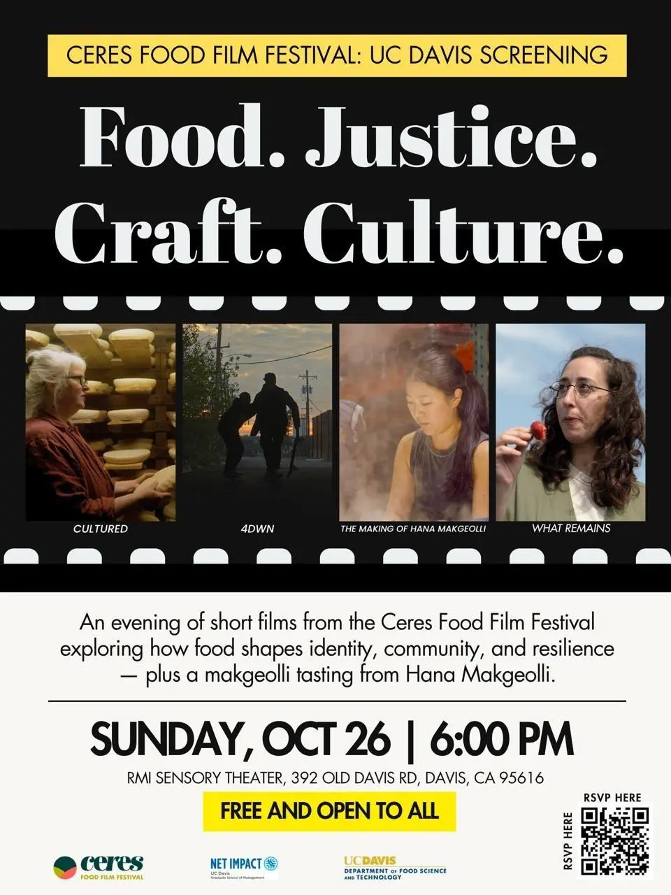 Event flyler: Ceres Food Film Festival