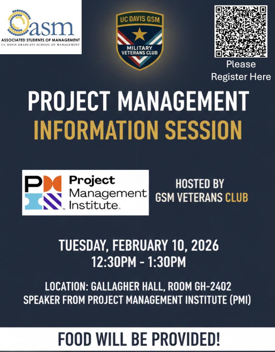 Event flyer for Project Management Info Session