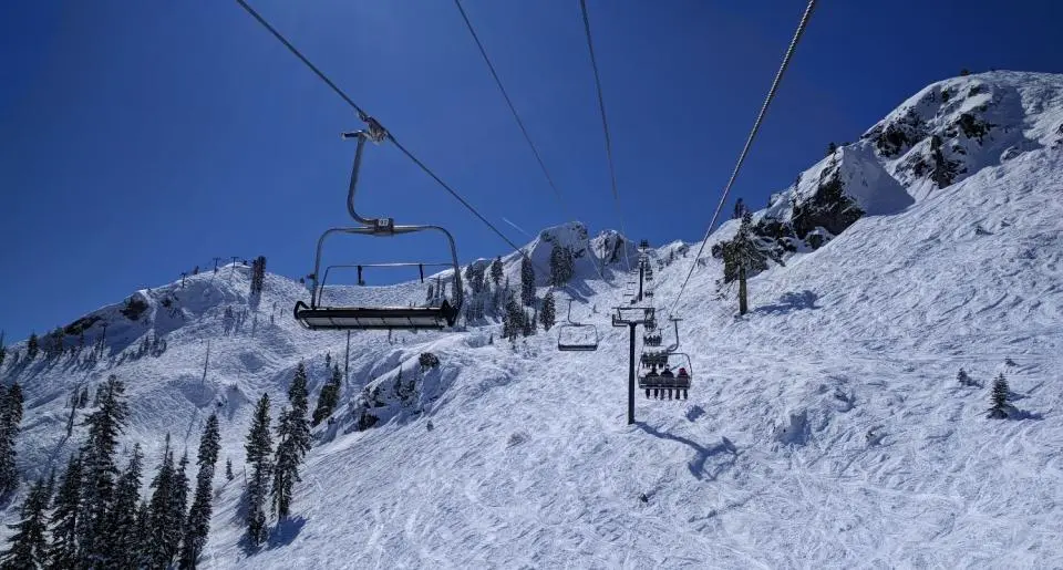 Ski lift at Squaw Valley resort