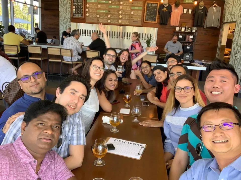 Chua joined his part-time MBA classmates for a networking event at Fieldwork Brewing Company in San Ramon