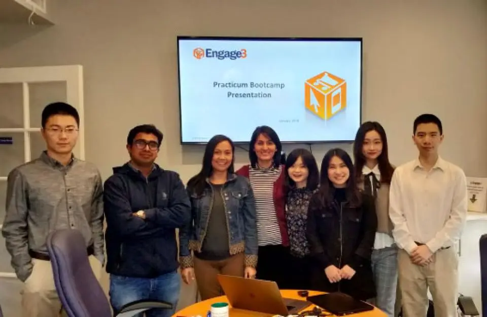 MSBA students with Engage3 Data Scientist Sahar Pirmoradian