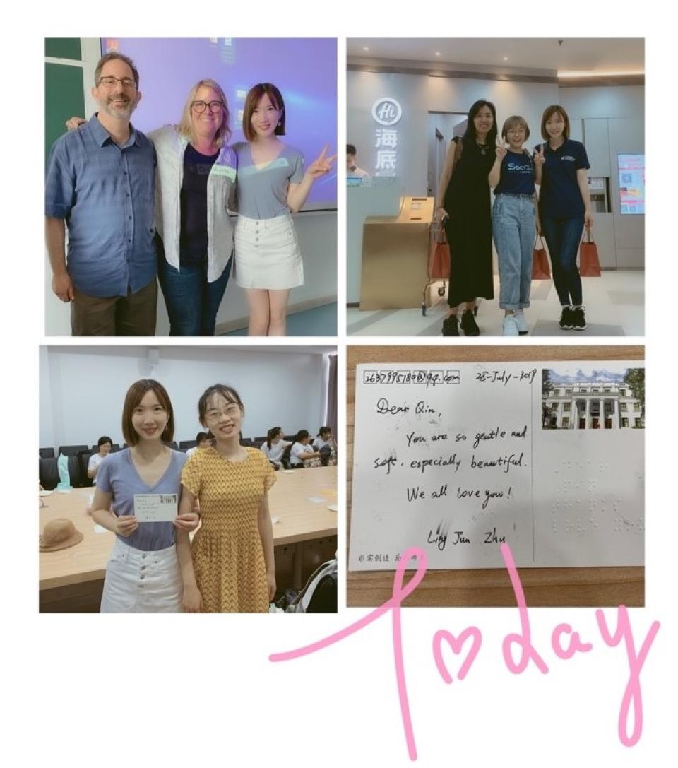 Qin Qin captured moments from her time as a teaching assistant at East China Normal University (ECNU) and appreciated working with students and professors.