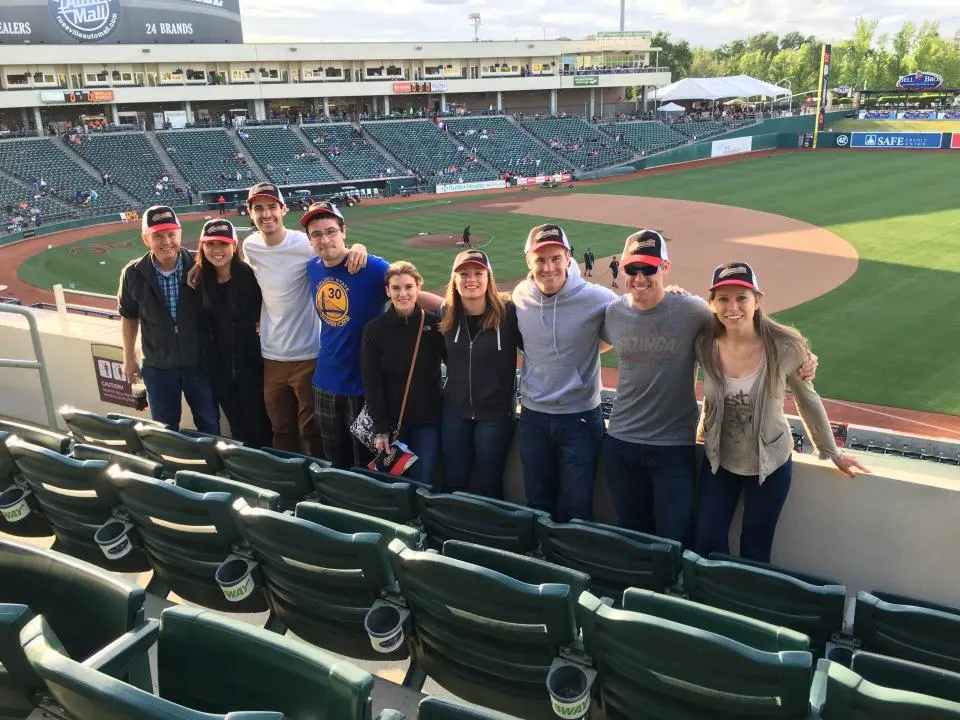 MPAc students at a baseball game