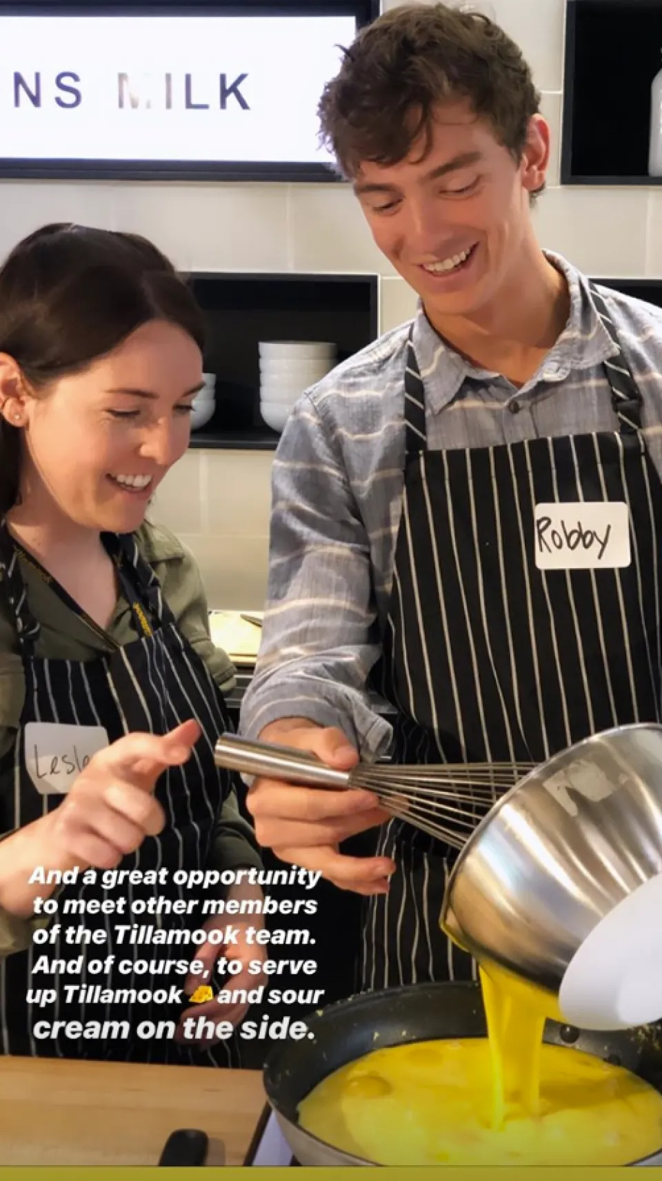 Lesley Watson cooking at Tillamook