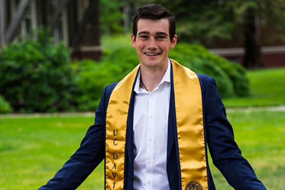 Oscar Halliwell UC Davis graduation photo