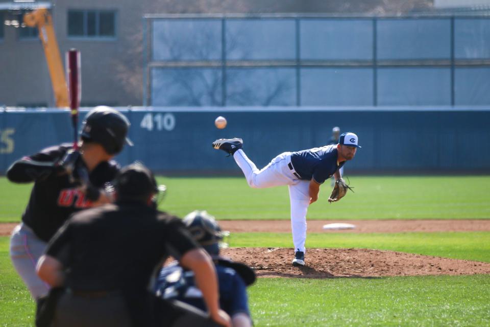 Wyatt Tucker MPAc 21 Pitching for the UC Davis baseball team