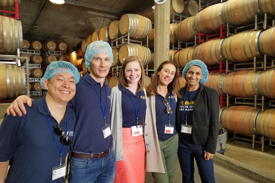 Matt Low MBA 19 and classmates at Wente Vineyards